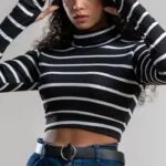 کراپ یقه اسکی فینگردار راه راه کد ۷۴۶