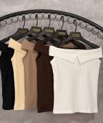 تاپ یقه قایقی چاکدار کد ۷۹۲ - Image 2